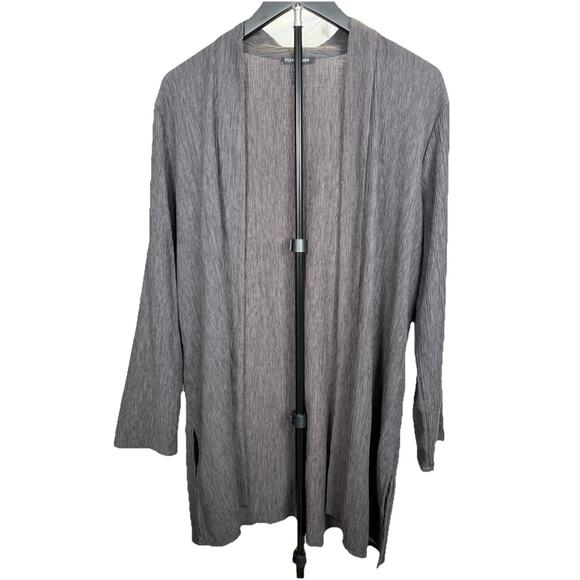 Eileen Fisher Sweaters - EILEEN FISHER Cardigan Women’s Sz XS Charcoal Gray Textured Open Front Topper